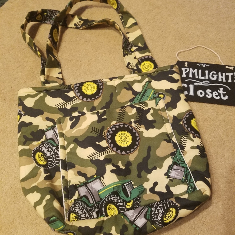 Camo John Deere Tote Bag Handmade by Rosa